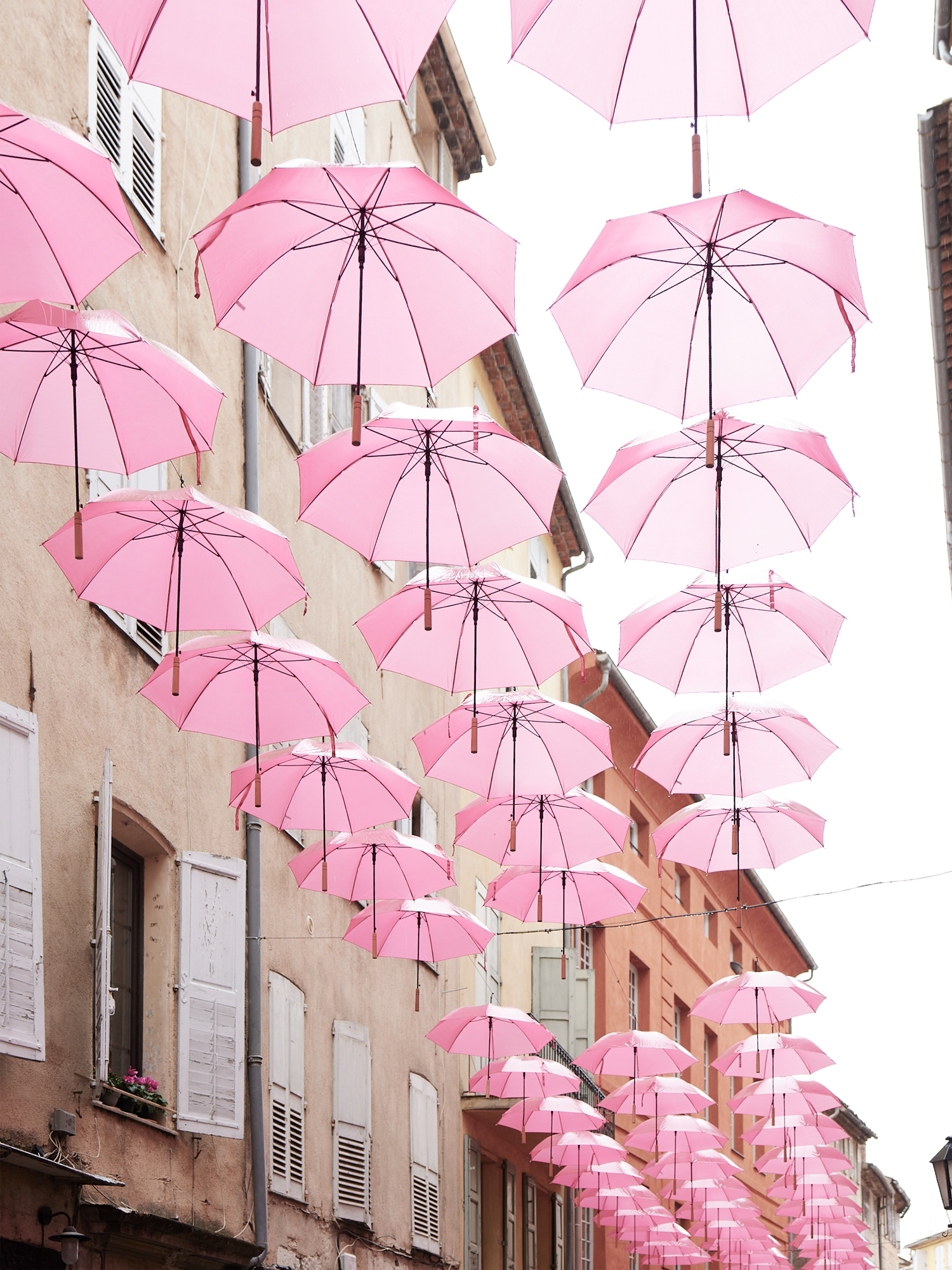 Lauren Krysti "Pink Umbrellas" Old Towne Grasse France 8"x10" Archival Print