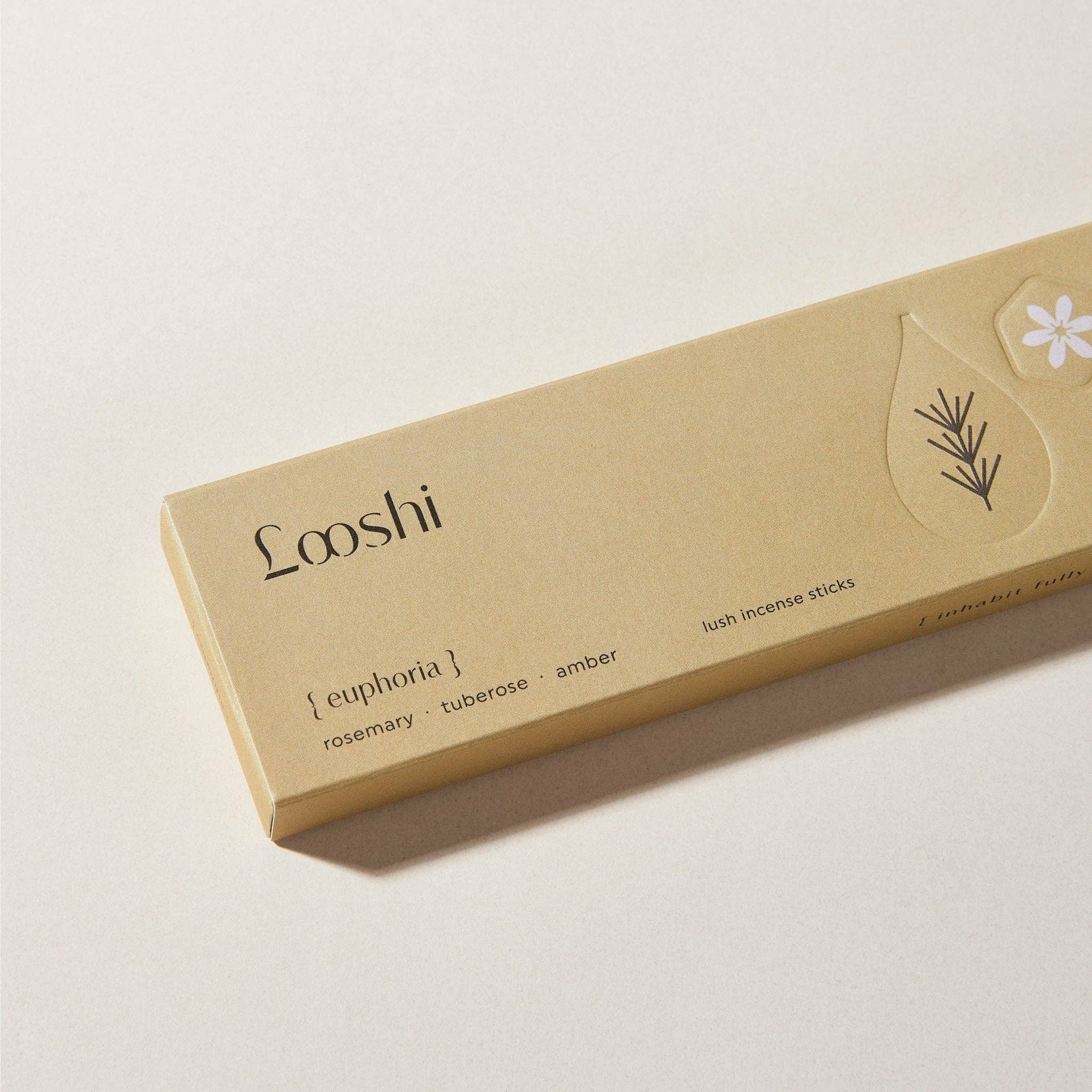 EUPHORIA Natural Incense Sticks with Rosemary, Tuberose, Amber