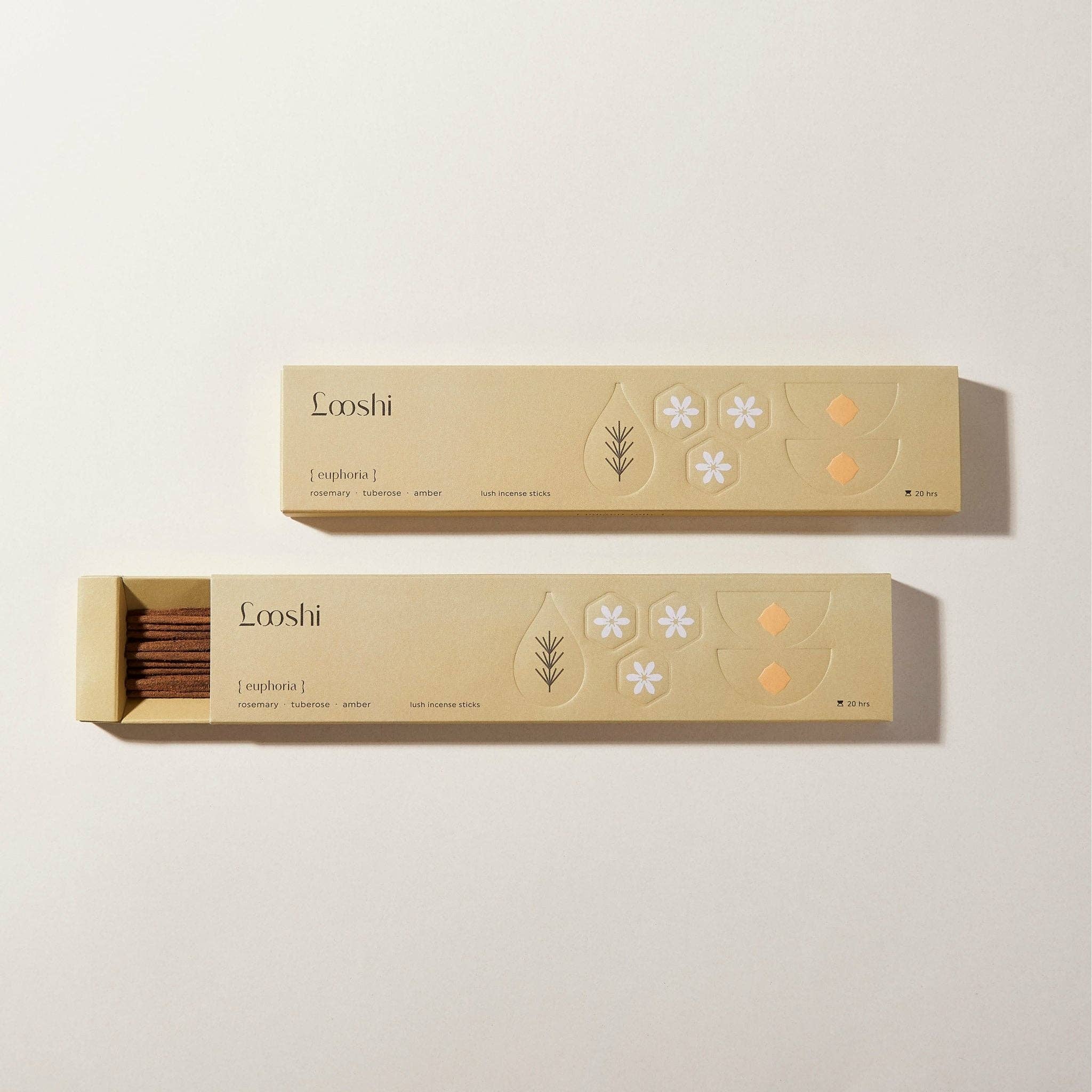 EUPHORIA Natural Incense Sticks with Rosemary, Tuberose, Amber