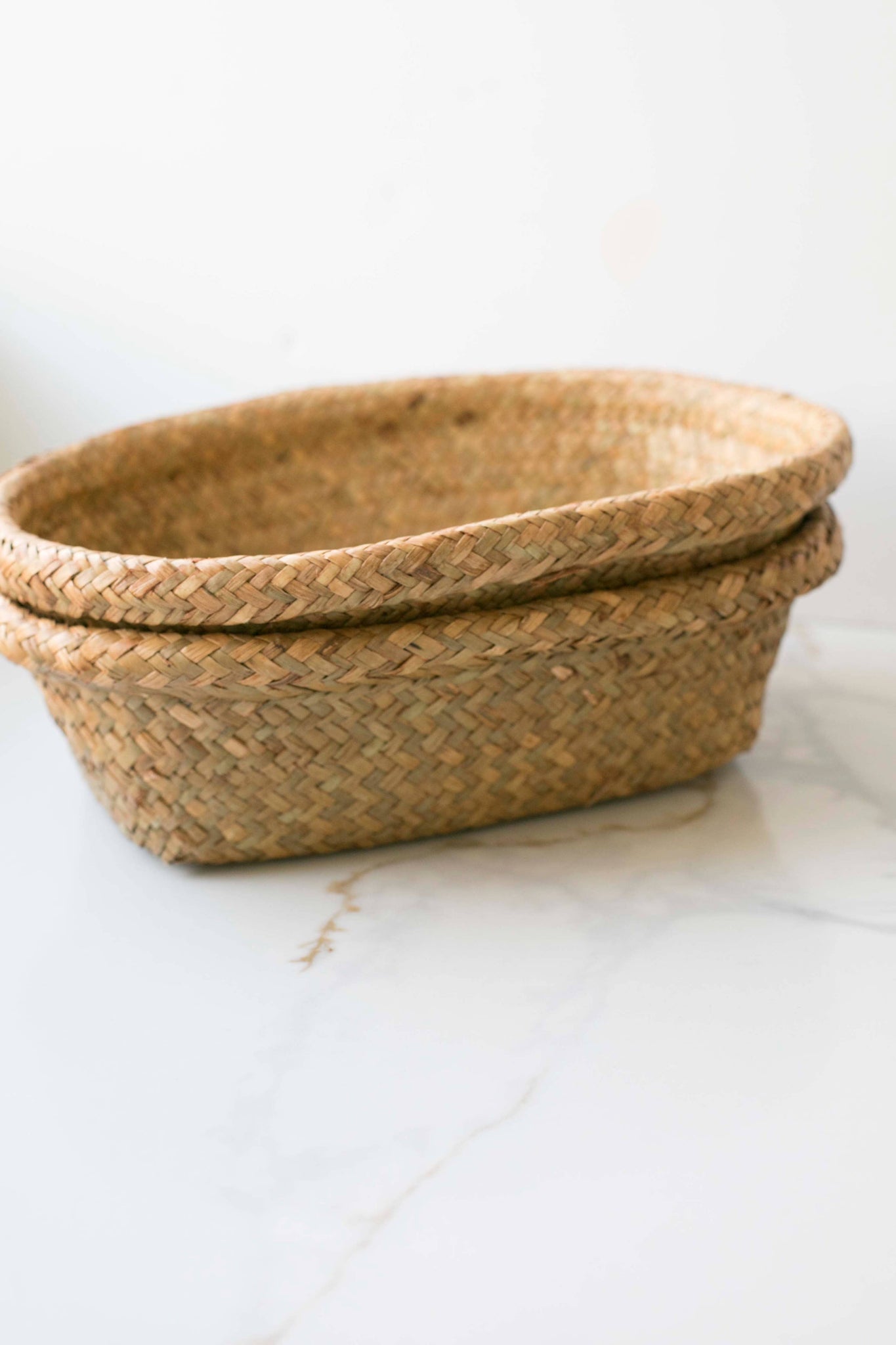 Oval Woven Seagrass Baskets