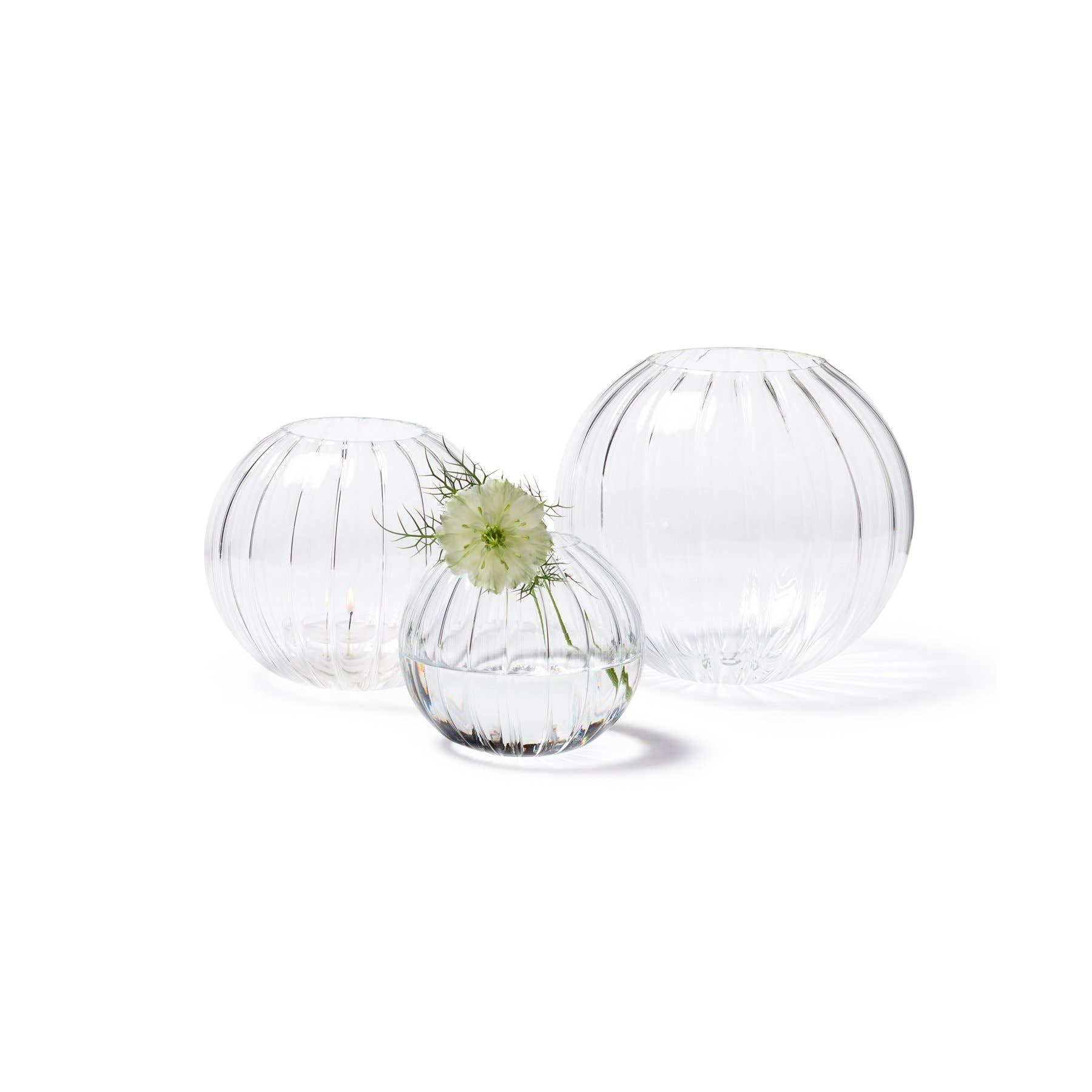 Large Glass Round Orb Vase